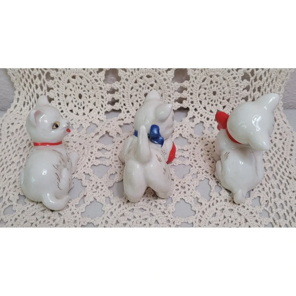 Vintage Ceramic Cat Set Japan